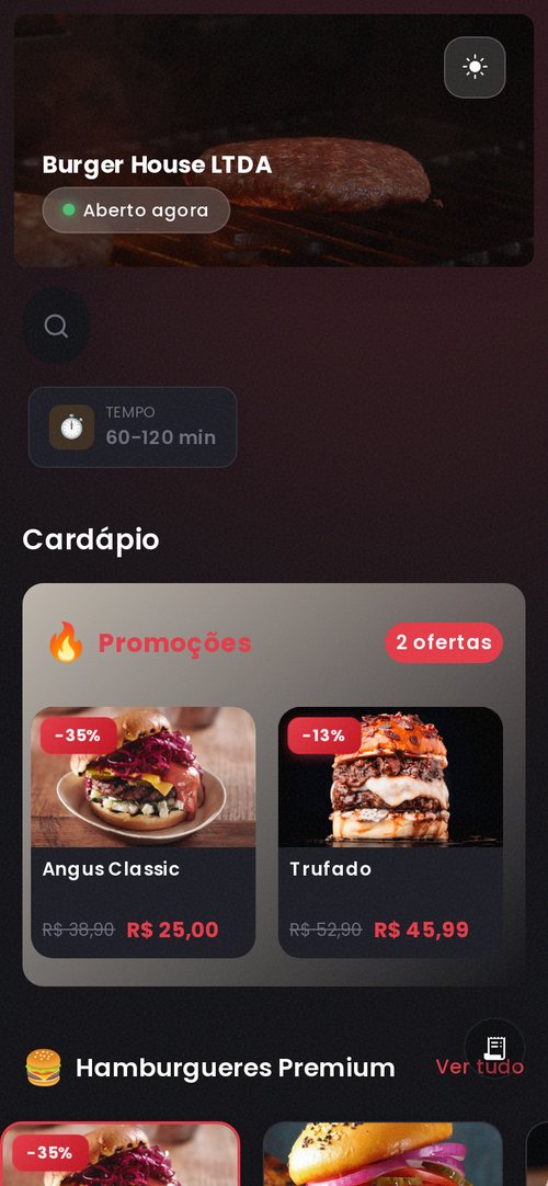 Cardapio mobile home